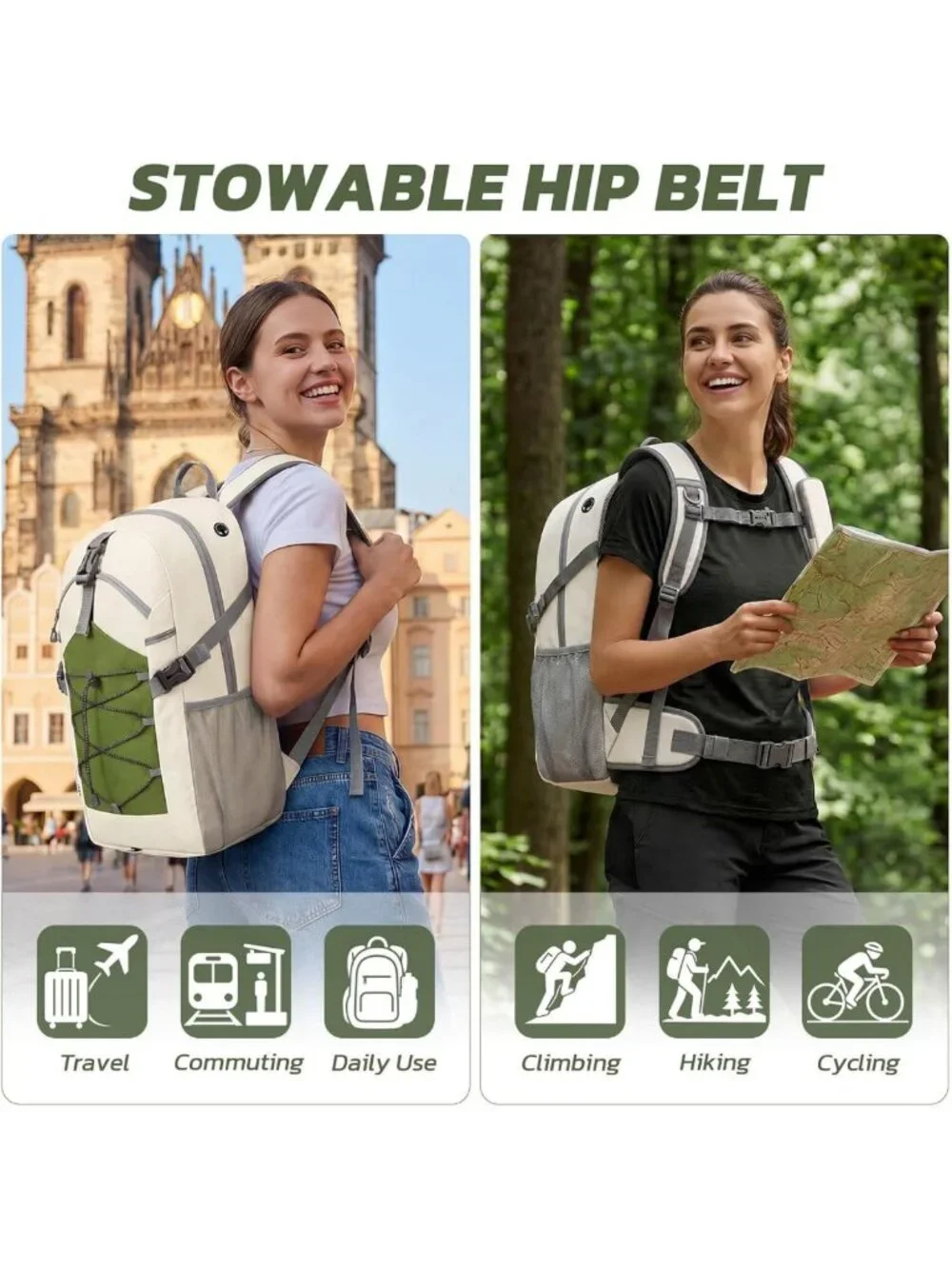 30L Hydration Hiking Backpack for Men & Women - Travel, Outdoor Gear